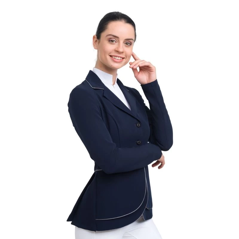 Cavalliera Women's Prima Show Jacket - Navy Blue/Grey - Image 2