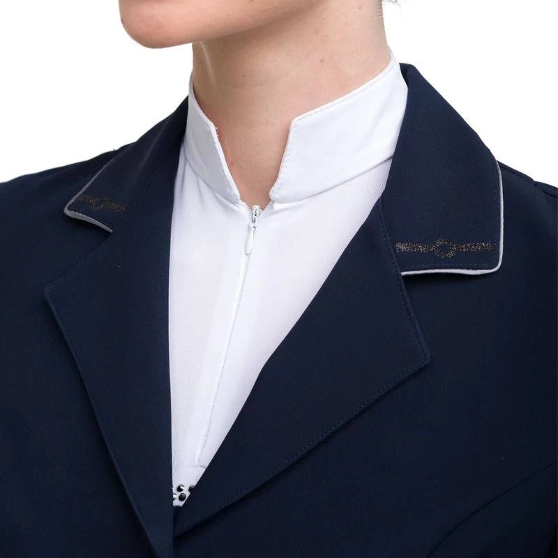 Cavalliera Women's Prima Show Jacket - Navy Blue/Grey - Image 4