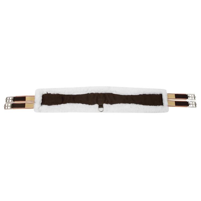 CoolBack Contoured Girth W/Double Elastic - Brown/White