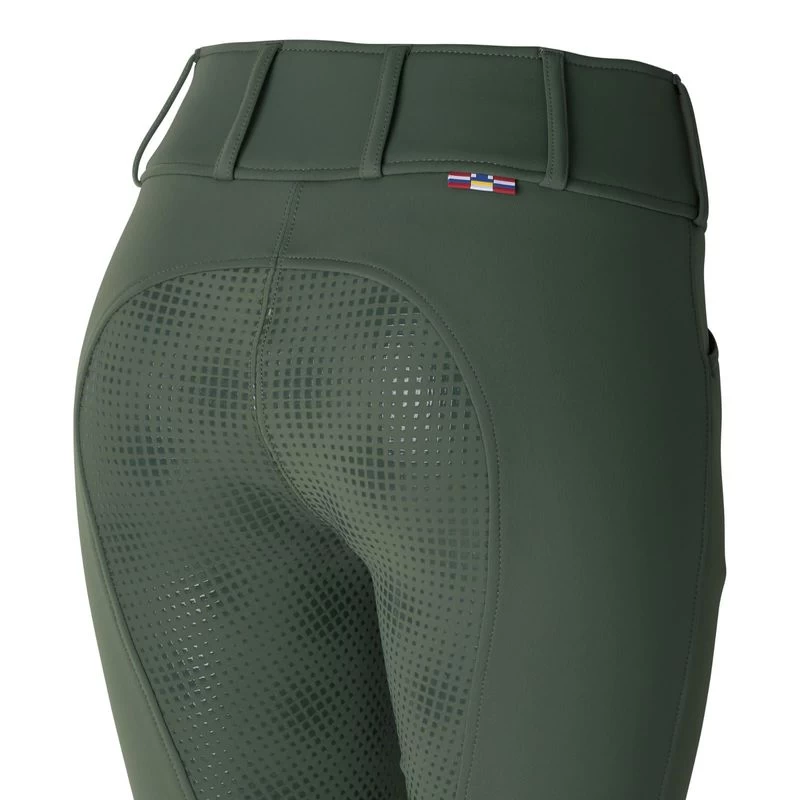 Horze Women's Grand Prix Full Seat Breeches - Thyme Green - Image 2