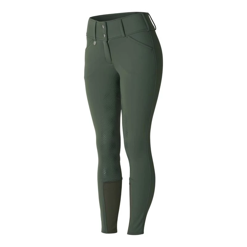 Horze Women's Grand Prix Full Seat Breeches - Thyme Green - Image 4