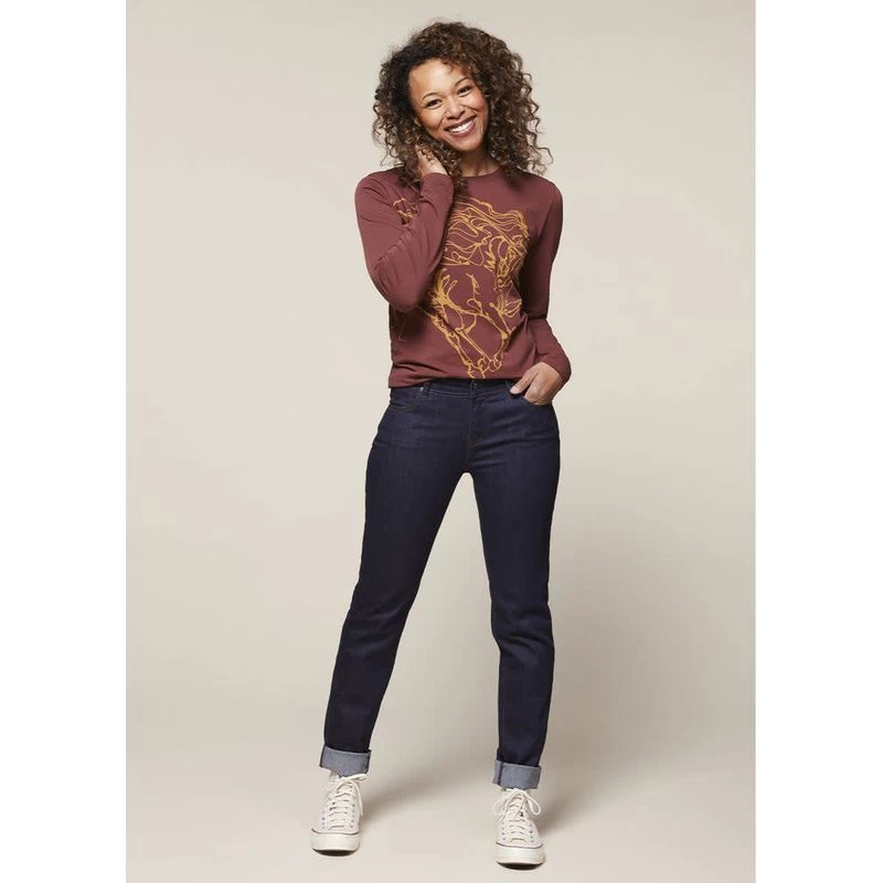 EQL Women's Windy Horse Long Sleeve T-Shirt - Mahogany - Image 3
