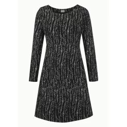 EQL Women's Inspired Scoop Neck Long Sleeve Dress - Black Horseshoe Branches