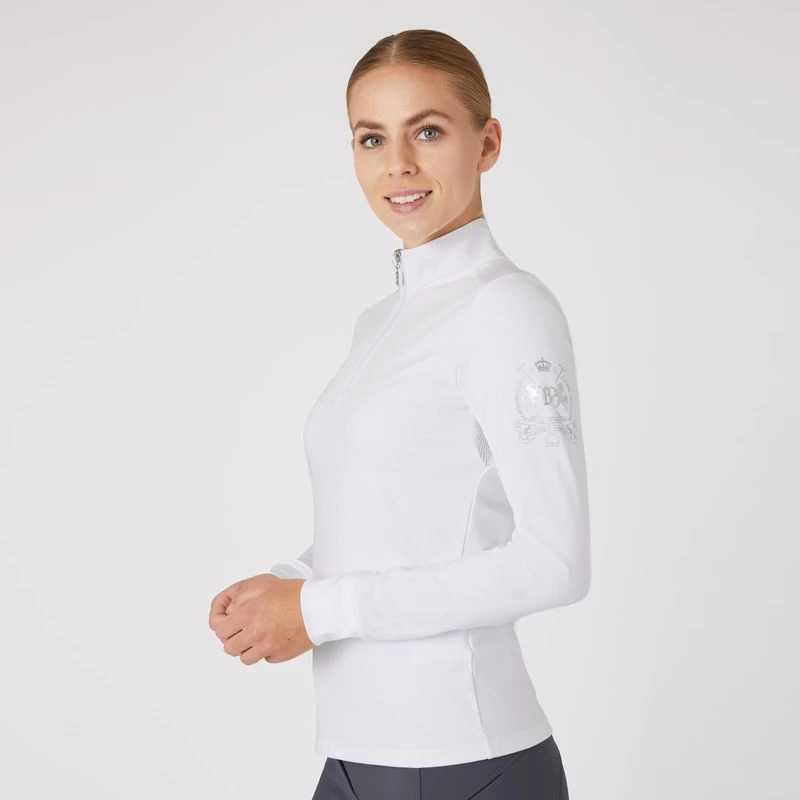 Horze Women's Iris Training And Show Shirt - White - Image 4