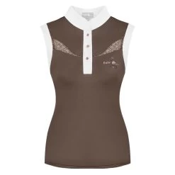 Fair Play Women's Cecile Rose Gold Sleeveless Competition Shirt - Taupe Grey