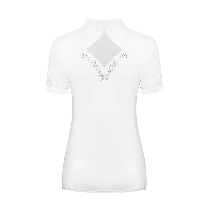 Fair Play Women's Cathrine Rose Gold Short Sleeve Competition Shirt - White - Image 2