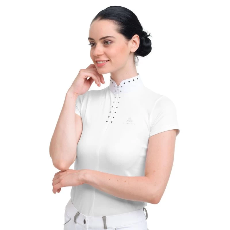 Cavalliera Women's Diva Short Sleeve Show Shirt - Off White - Image 2