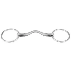 Herm Sprenger SATINOX Curved Mullen Mouth Loose Ring Bit 14mm