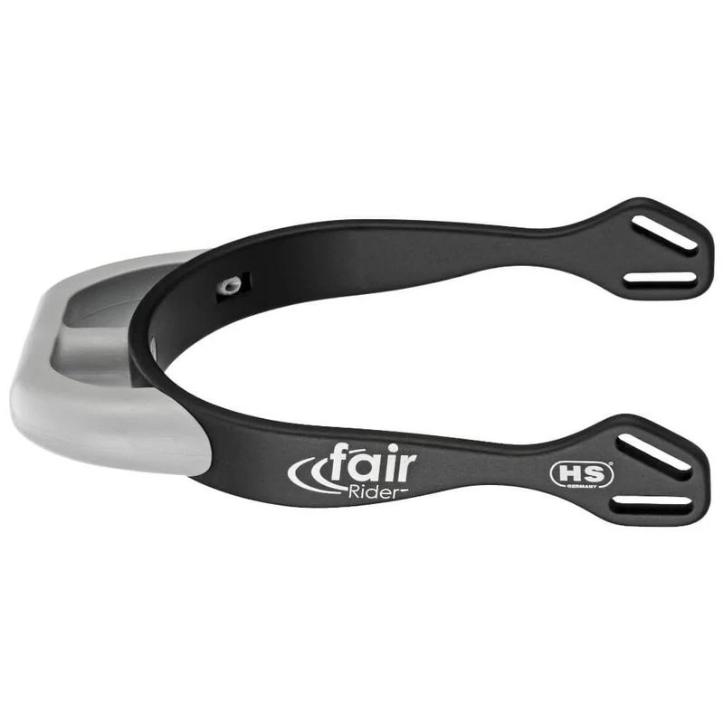 Herm Sprenger 20mm Flat Neck Fairrider Spurs - Black Aluminum/Silver