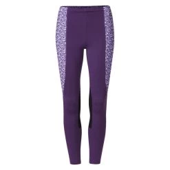 Kerrits Kids' Knee Patch Performance Tights - Huckleberry/Iris Make Your Luck