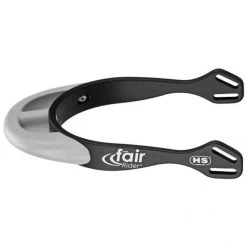 Herm Sprenger 25mm Rounded Neck Fairrider Spurs - Black Aluminum/Silver