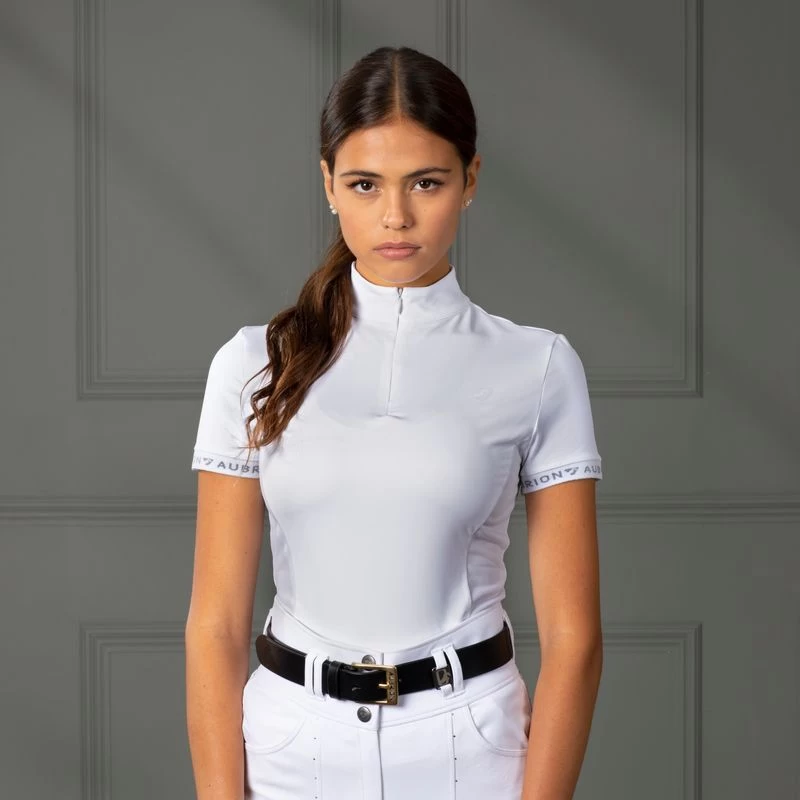 Shires Aubrion Women's Norwich Show Shirt - White - Image 3