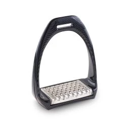 Royal Rider Carbon Stirrups - Black/Stainless Steel Pad