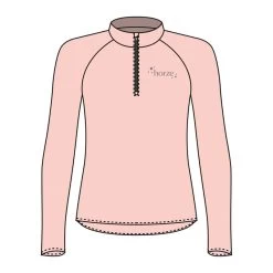 Horze Kids' Issi Technical Long Sleeved Shirt - Pink Salt