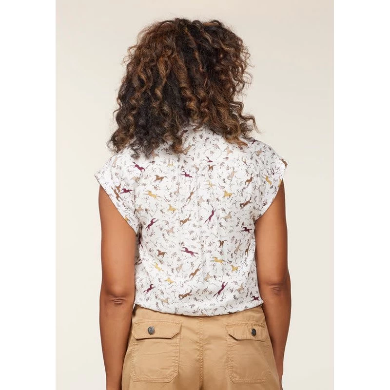 EQL Women's Horizon Rolled Cuff Shirt - Soft White Spring Fever - Image 4