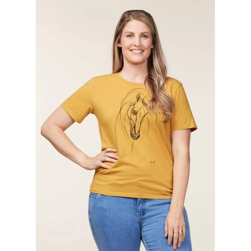 EQL Women's Graceful Horse T-Shirt - Dijon - Image 2