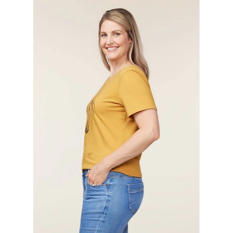 EQL Women's Graceful Horse T-Shirt - Dijon - Image 3