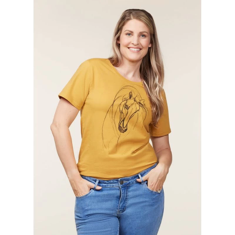EQL Women's Graceful Horse T-Shirt - Dijon - Image 4