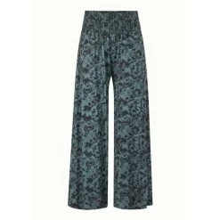 EQL Women's Soft Sweep Wide Leg Print Pant - Bluegrass Countryside
