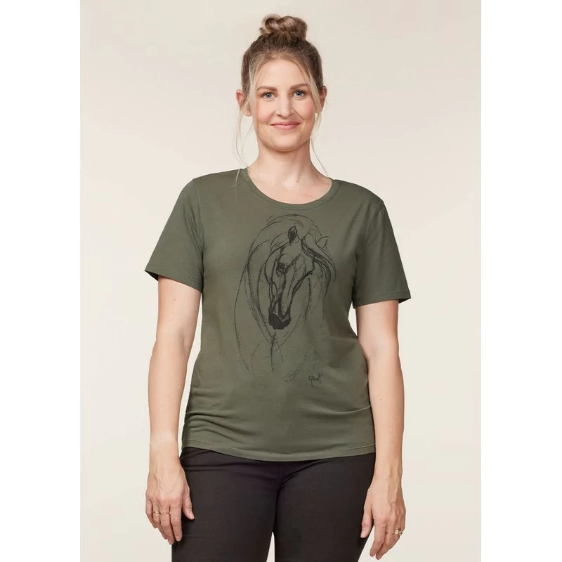 EQL Women's Graceful Horse T-Shirt - Caper - Image 2