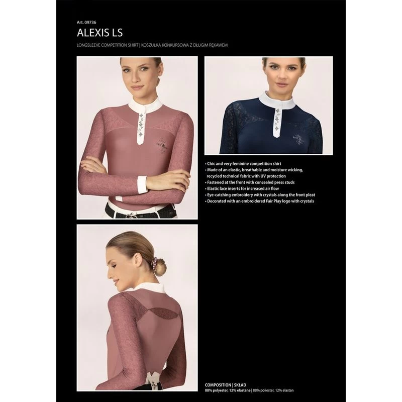 Fair Play Women's Alexis Long Sleeve Competition Shirt - Black - Image 3