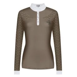 Fair Play Women's Alexis Long Sleeve Competition Shirt - Taupe Grey