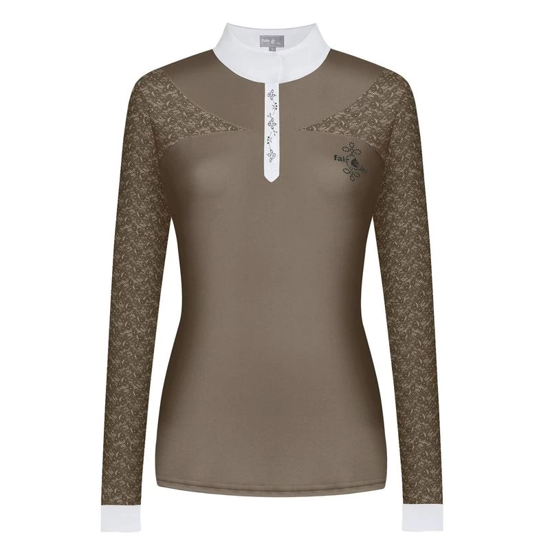 Fair Play Women's Alexis Long Sleeve Competition Shirt - Taupe Grey