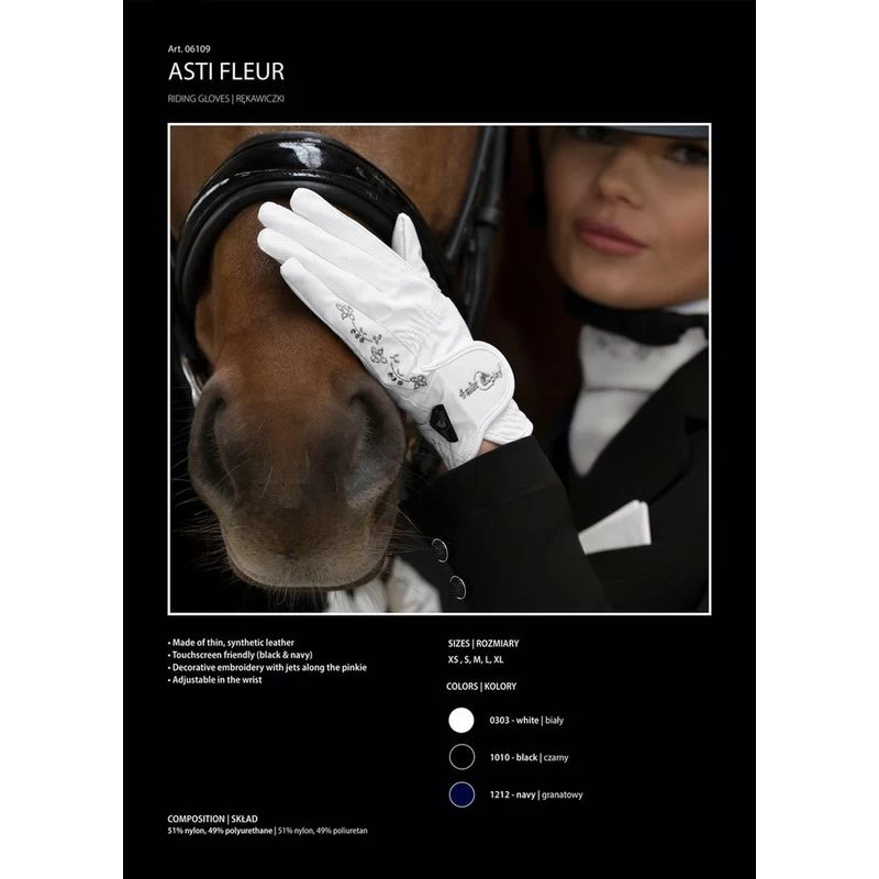 Fair Play Asti Fleur Gloves - Black - Image 2