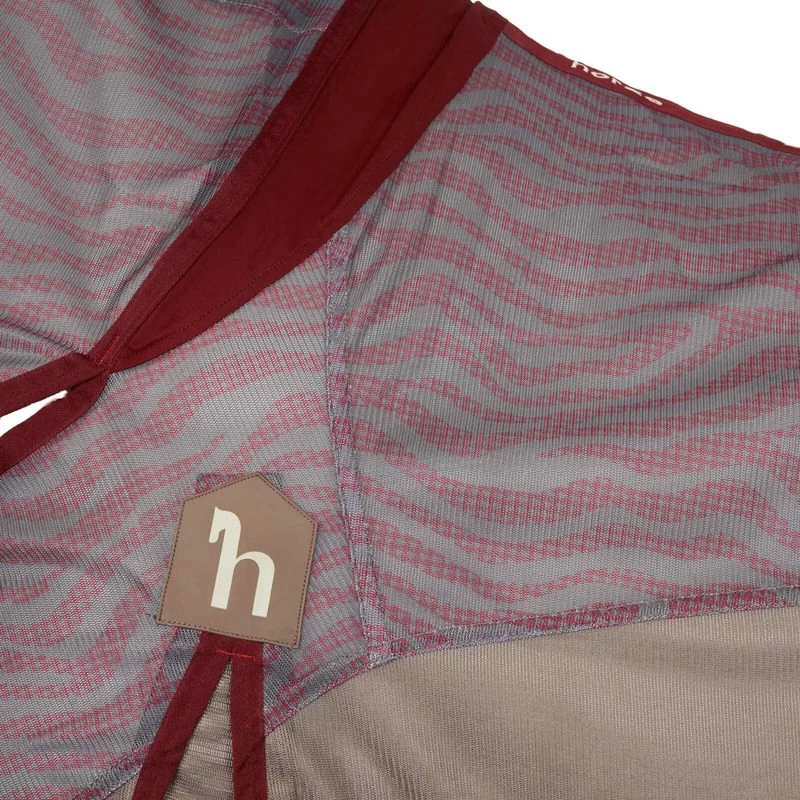 Horze Kenya Combo Fly Sheet - Rhubarb Dark Red - Image 3