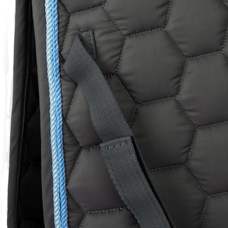 Horze Arizona Double Corded Dressage Saddle Pad - Smoked Pearl Grey - Image 3
