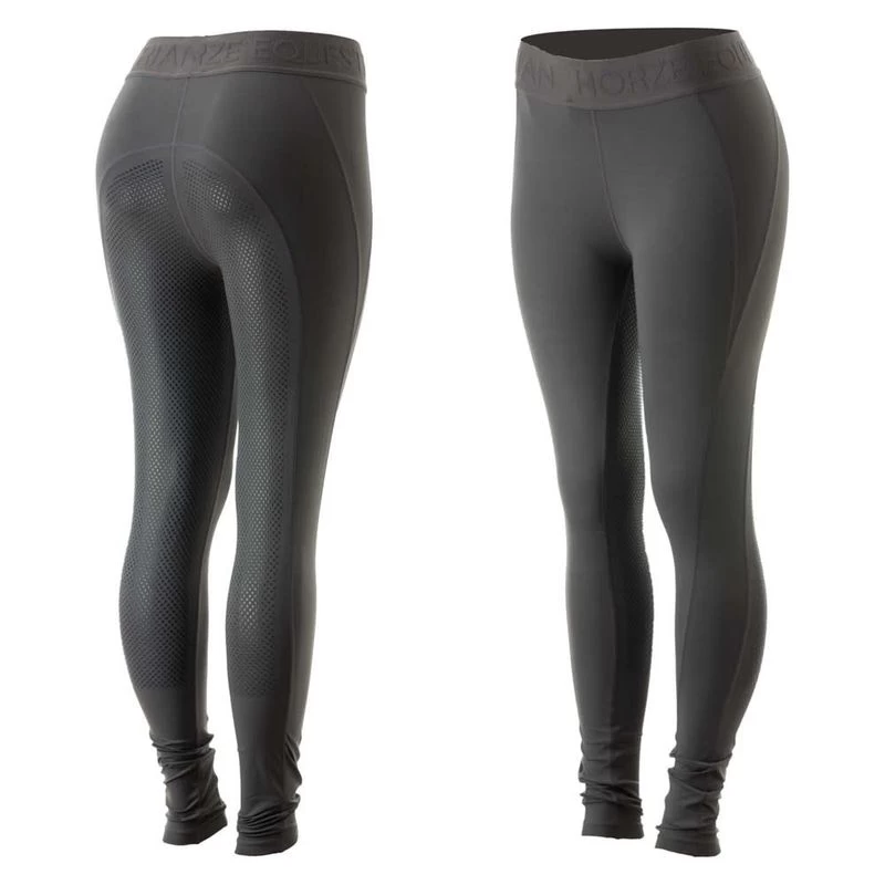 Horze Women's Madison Full Seat Tights - Smoked Pearl Grey