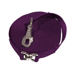 Kensington 30ft Flat Nylon Lunge Line - Wine W/Satin Nickle