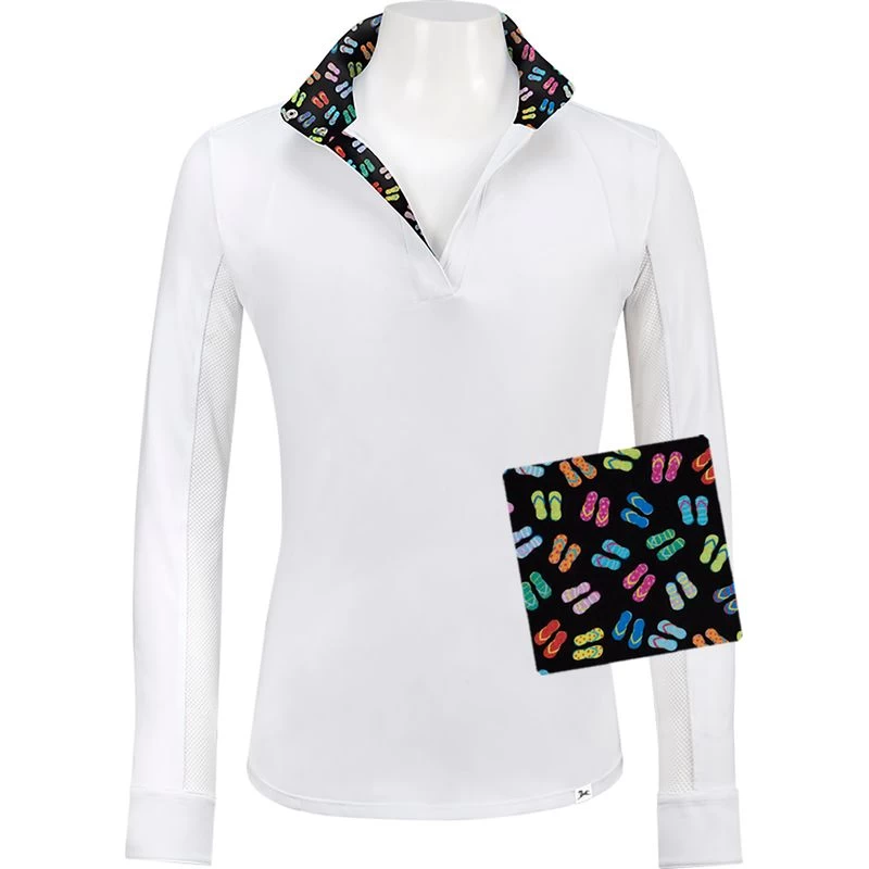 RJ Classics Kids' Maddie Jr 37.5 Show Shirt - White/Flip Flops