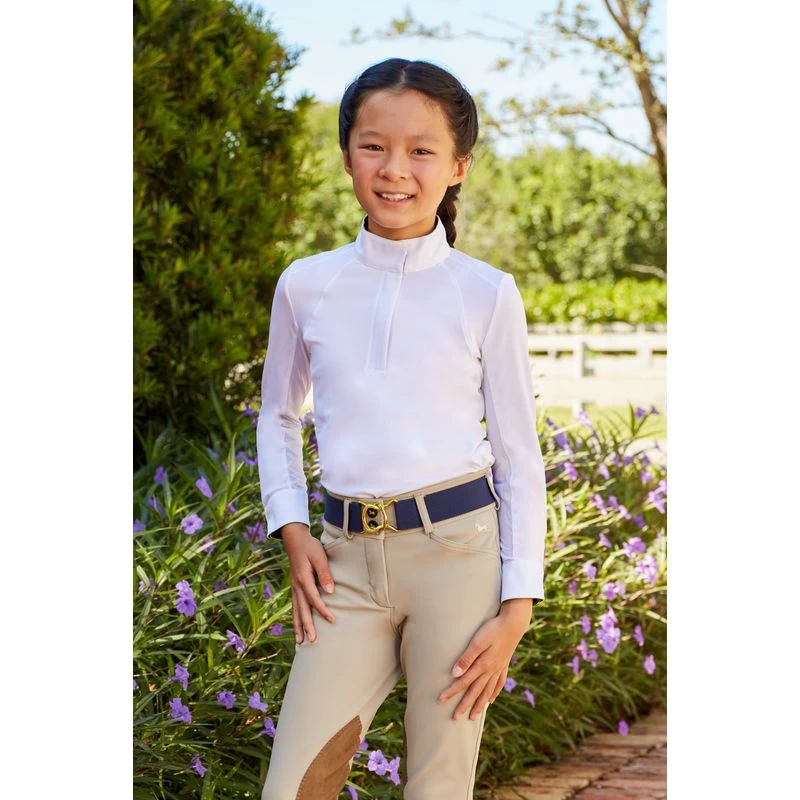 RJ Classics Kids' Maddie Jr 37.5 Show Shirt - White/Flip Flops - Image 3