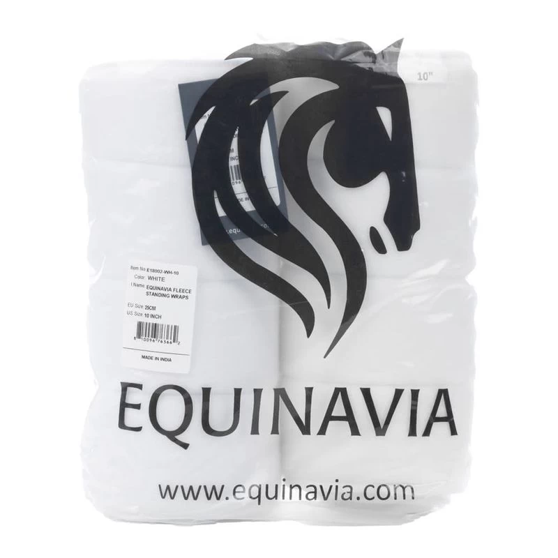 Equinavia Fleece Standing Wrap Bandages - White - Image 3