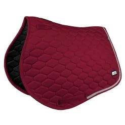 Fair Play Hexagon Crystal Jump Saddle Pad - Burgundy