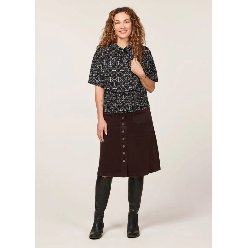 EQL Women's Soft Stretch Corduroy Skirt - Java - Image 4