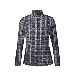 Kerrits Women's Muzzle Nuzzle Fleece Half Zip - Black Plaid Pasture