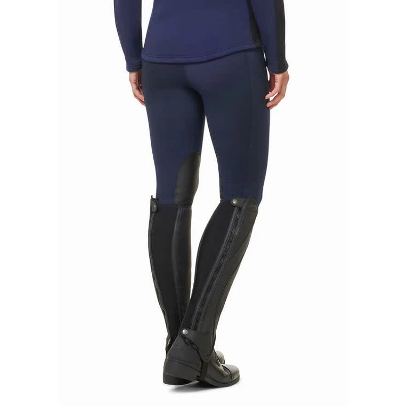 Kerrits Women's Fleece Lite II Knee Patch Tights - Ink Herringbone - Image 3