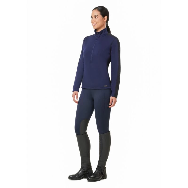 Kerrits Women's Fleece Lite II Knee Patch Tights - Ink Herringbone - Image 6