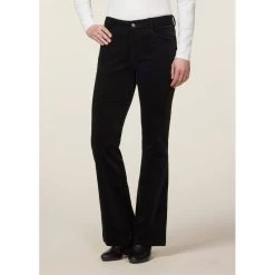 EQL Women's Soft Stretch Corduroy Bootcut Pants - Black