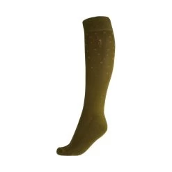 Horze Jordis Glitter Winter Riding Socks - Fir Green