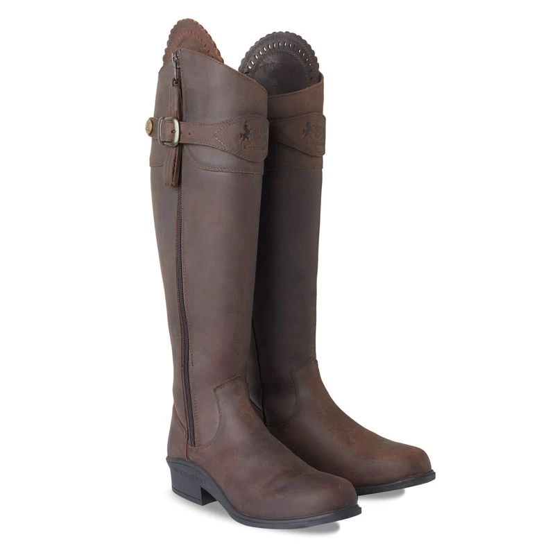 B Vertigo Women's Ashley Waterproof Tall Riding Boots - Brown