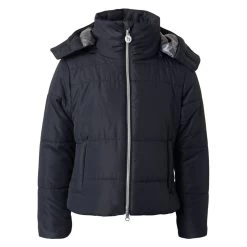 Horze Kids' Anike Soft Puffer Winter Jacket - Dark Navy