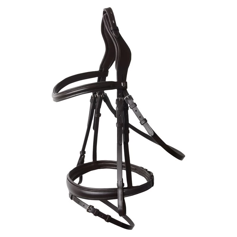Horze St. Moritz Soft Padded Anatomic Bridle - Dark Brown