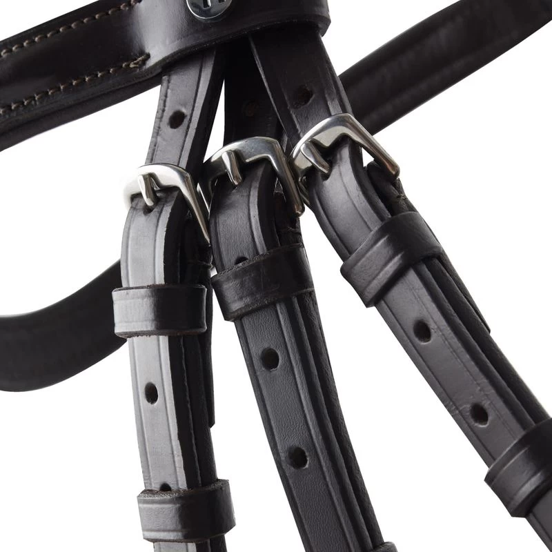 Horze St. Moritz Soft Padded Anatomic Bridle - Dark Brown - Image 2