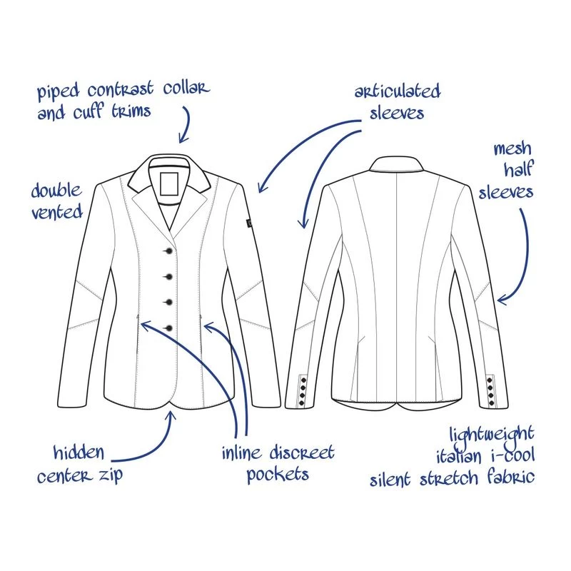 Tredstep Women's Solo Vision Competition Coat - Navy - Image 4