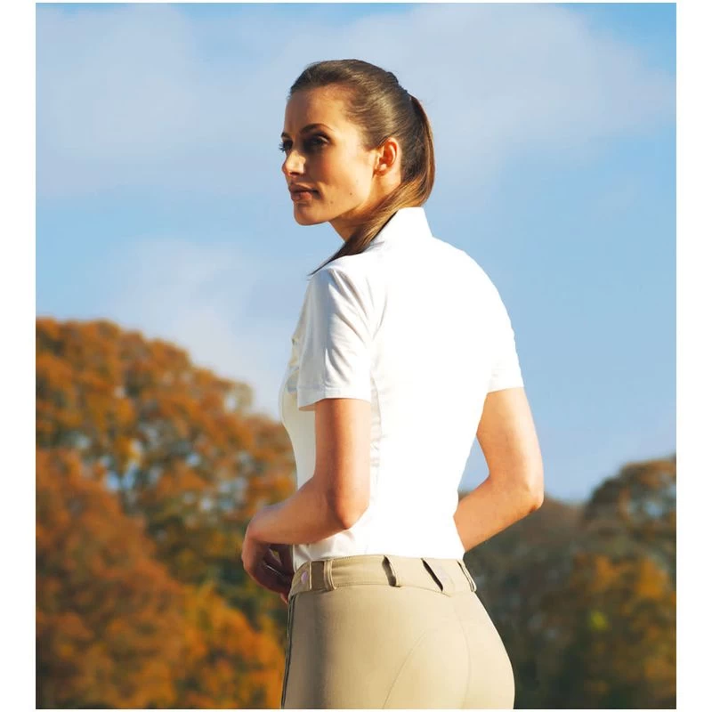 Tredstep Women's Napoli Short Sleeve Competition Shirt - White - Image 2