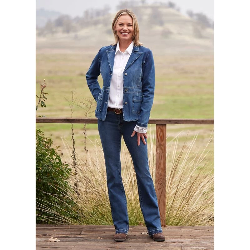 EQL Women's In Motion Denim Blazer - Midnight Wash - Image 6